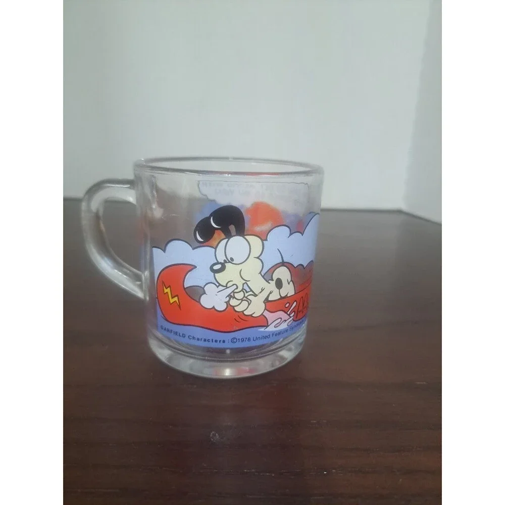 1978 McDonalds Anchor Hocking Garfield And Odie Im Easy To Get Along With Mug